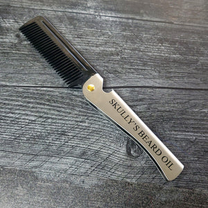 Folding Comb (Silver Handle) & Solid Cologne combo pack