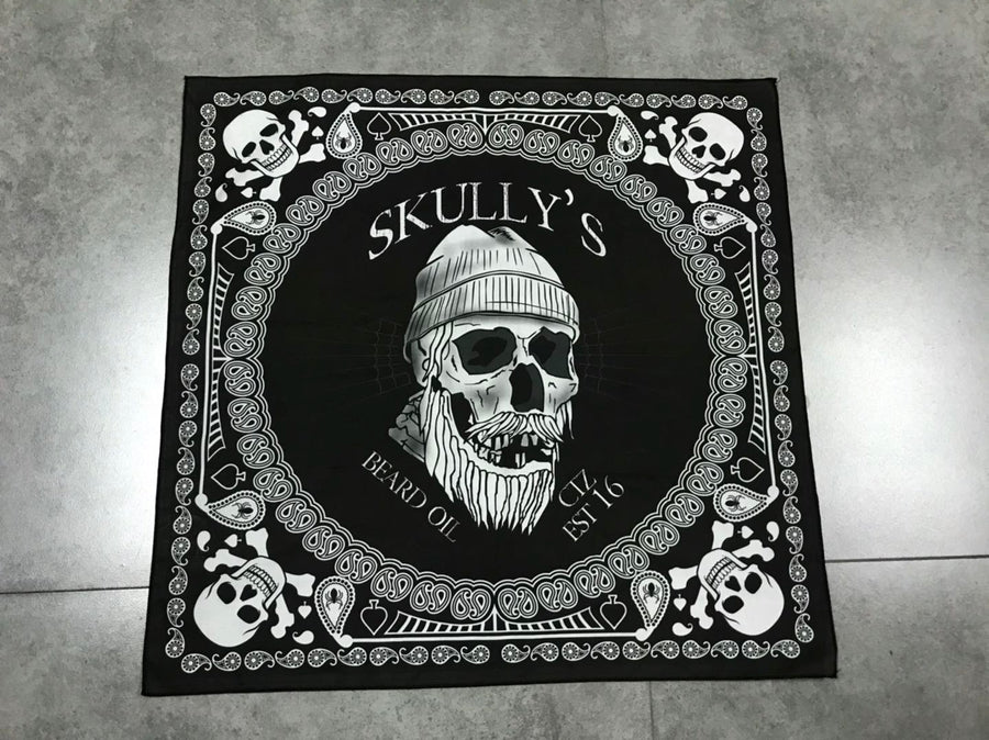 SKULLY’S SKULL BANDANA - 22" X 22" 100% COTTON, bandanas