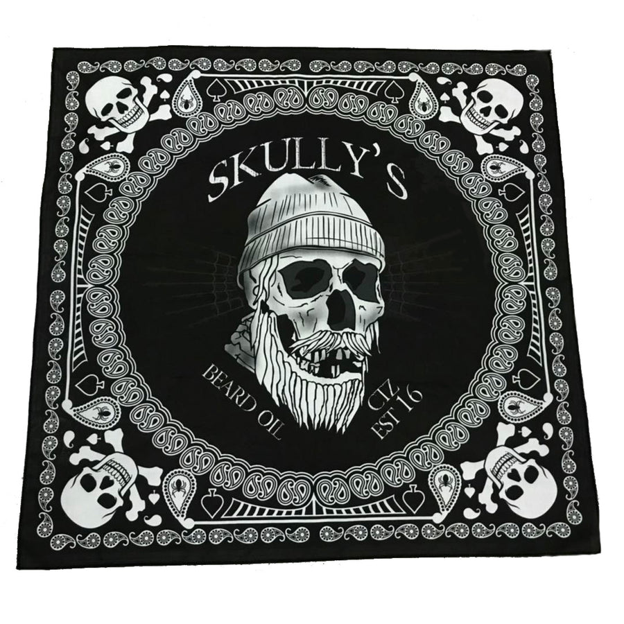 SKULLY’S SKULL BANDANA - 22" X 22" 100% COTTON, bandanas