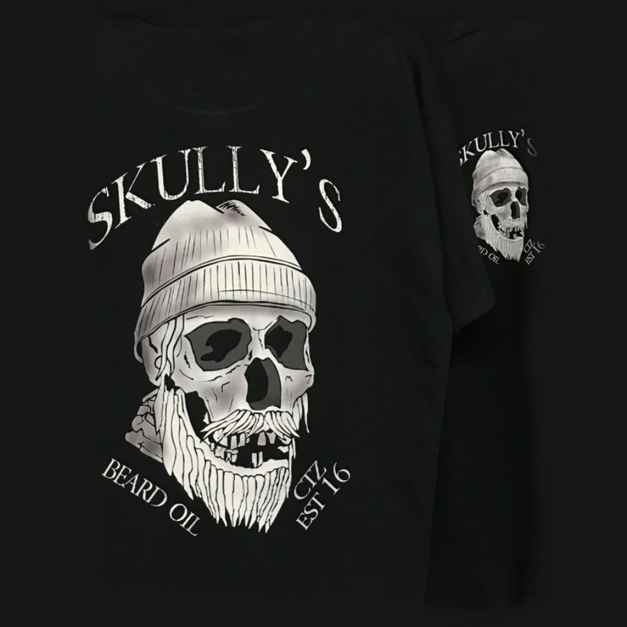 Skull T-Shirt - Black - Skully's Ctz Beard Oil