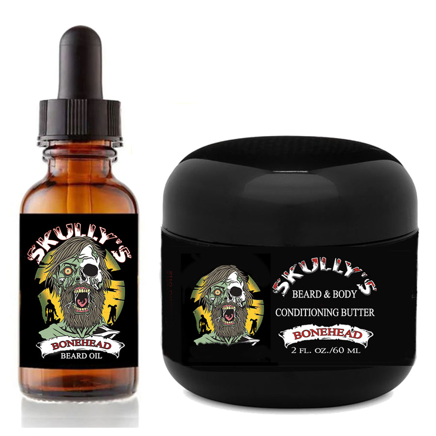 Bonehead Beard Oil & Beard Butter Combo Pack (Beards Never Die Collection)