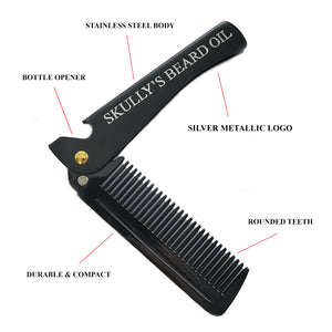 beard stainless steel folding comb, folding comb, folding pocket comb, pocket comb