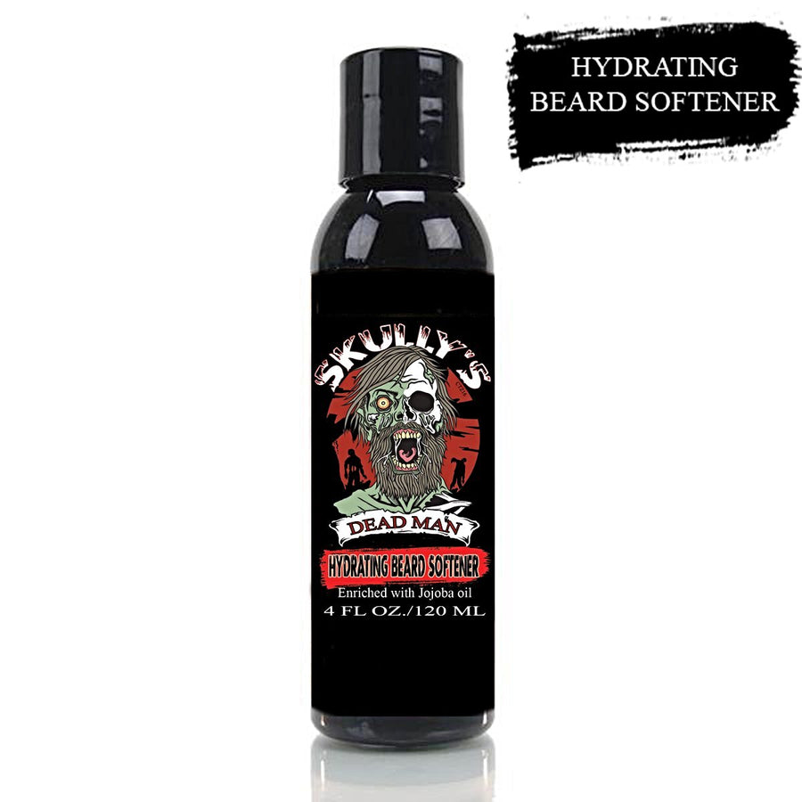 Skully's Dead Man Hydrating Beard Softener 4 oz. Formulated for beards to help soften & maintain your beard.  