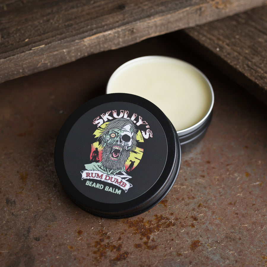 Rum Dumb Beard balm by Skully's Beard Oil. The best beard balm, beard oil for growth on the market.