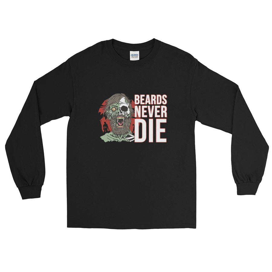 Beards Never Die Logo Long Sleeve Shirt