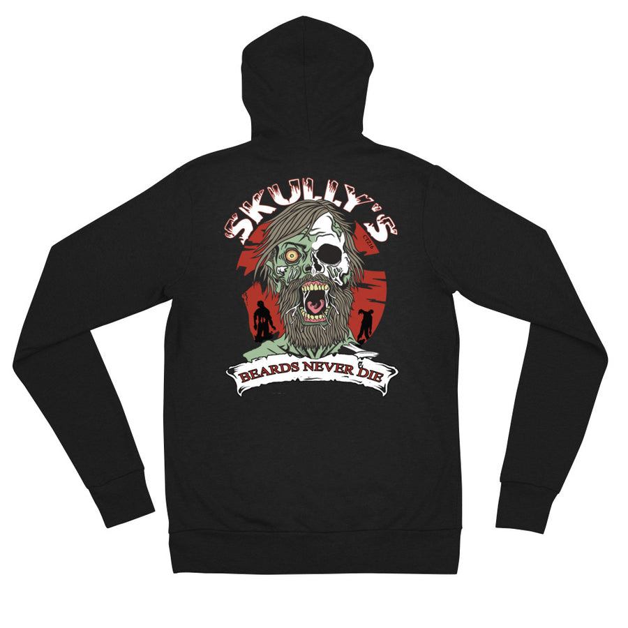 Beards Never Die zip hoodie