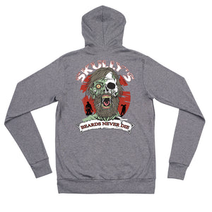 Beards Never Die zip hoodie