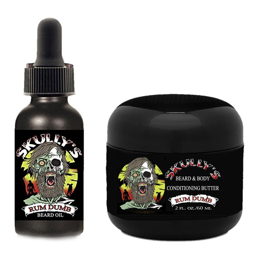 Rum Dumb Beard Oil & Beard Butter Combo Pack (Beards Never Die Collection)