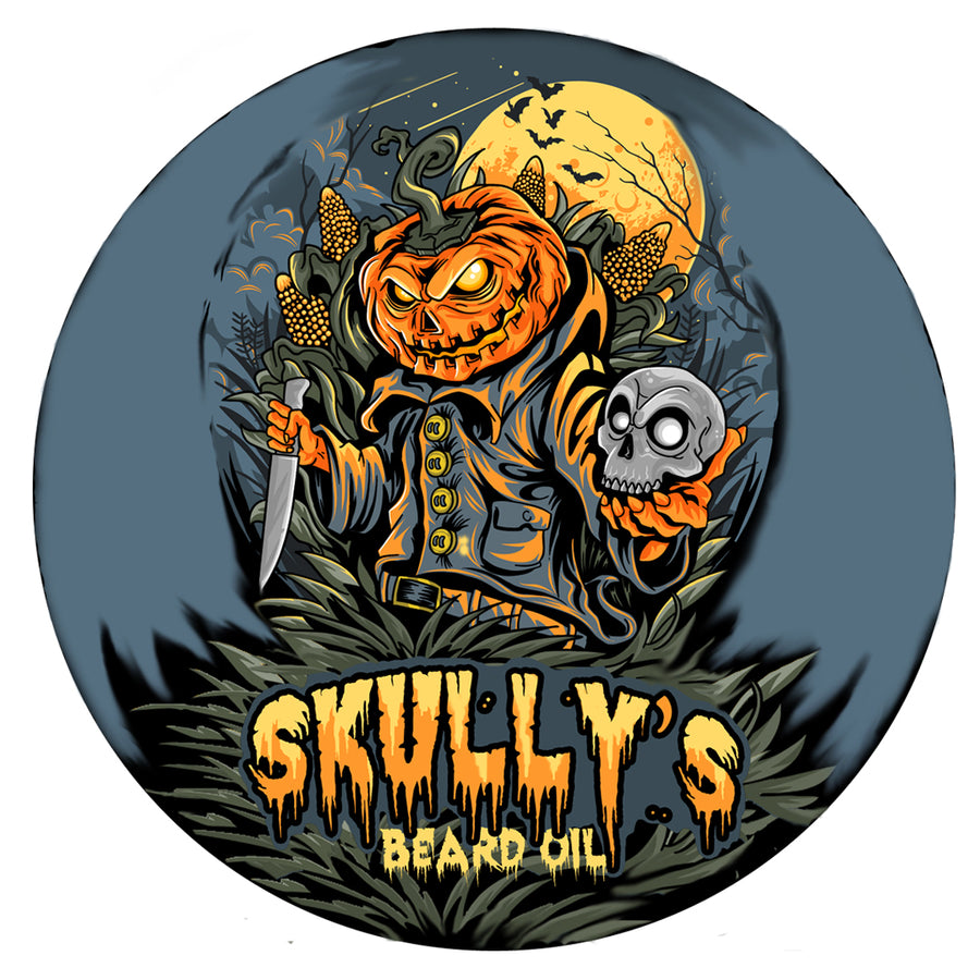 4" Pumpkin Head Limited Edition Vinyl Sticker , Halloween sticker by skullys beard oil